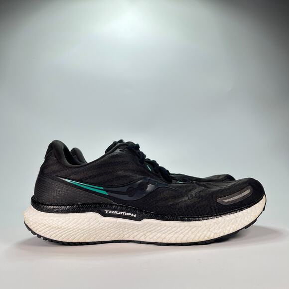 Saucony Triumph 19 Black White Running Shoes S10678-10 Women's Size 11 Men's 9.5 - Picture 1 of 10